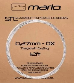 Marlo 12ft Tapered Fluorocarbon Leader