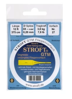 Stroft GTM Tapered Leader 12ft -Geschäft Für Angelbedarf vorfachbrettchen 27